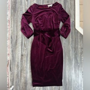 BNWT Boden Ruby Ring Velvet Body Con Pencil Dress Size US 4p UK 8p Holiday Dress